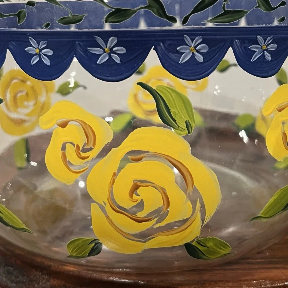 Vintage Tracy Porter Hand-Painted Large Glass 10
